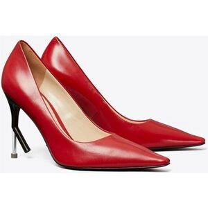 Tory Burch Red and Black Heels